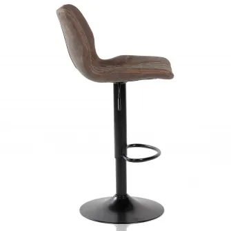 Scaun de bar Kring Jack, tapiterie aspect antichizat, inaltime reglabila, Maro antichizat