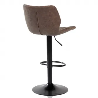 Scaun de bar Kring Jack, tapiterie aspect antichizat, inaltime reglabila, Maro antichizat