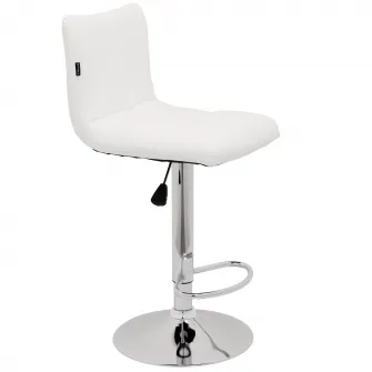 Scaun de bar Kring Jazz, PU, Alb