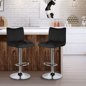 Scaun de bar Kring Jazz, PU, Negru