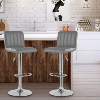Scaun de bar Kring Swing, PU, Gri