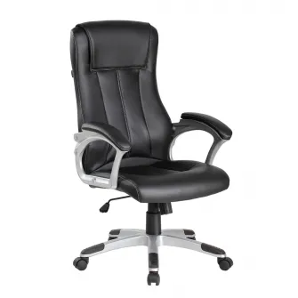 Scaun de birou directorial Kring Franklin Fit, ergonomic, PU, Negru