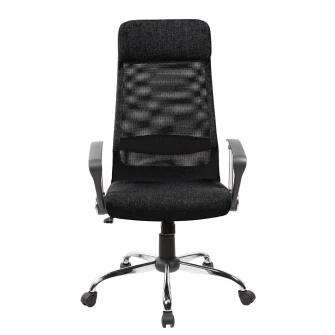Scaun de birou ergonomic Kring Klaus, material textil si mesh, Negru