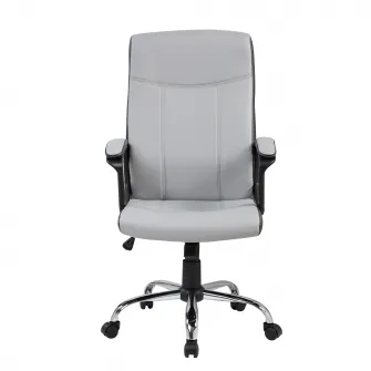 Scaun de birou ergonomic Kring Seppo, mecanism tilt, PU/PVC, Gri