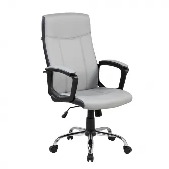 Scaun de birou ergonomic Kring Seppo, mecanism tilt, PU/PVC, Gri