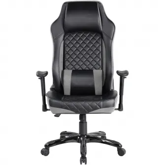 Scaun de birou Kring Race, inaltime reglabila, mecanism tilt, PU, Negru/Gri
