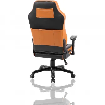 Scaun de birou Kring Rocket, inaltime reglabila, mecanism tilt, PU, Negru/Portocaliu