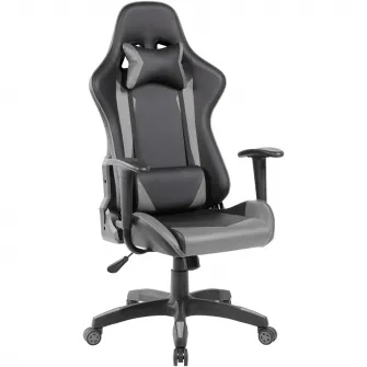 Scaun de birou Kring Sim, inaltime reglabila, mecanism tilt,PU, Negru/Gri