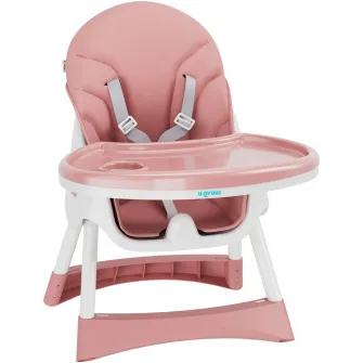 Scaun de masa 2 in 1, pliabil, roz, U-Grow