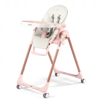 Scaun de masa 2in1 Peg Perego Prima Pappa Zero Follow Me, 0-15 Kg, Mon Amou, Bej / Roz