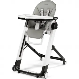 Scaun de masa 2in1 Peg Perego Siesta Follow Me, 0-15 Kg, Ice, Gri