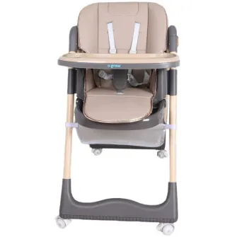 Scaun de masa cu inaltime reglabila, spatar ajustabil in 4 pozitii, pliabil, brown, U-Grow
