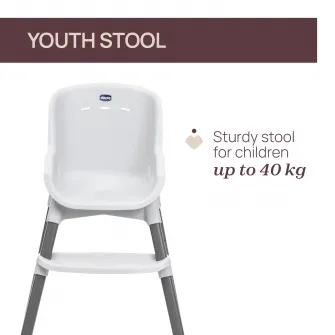 Scaun de masa evolutiv 3 in 1 Chicco Polly Zest, moon grey, 6 luni+