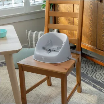 Scaun de masa si Booster pentru bebelusi Ity by Ingenuity My Spot Easy-Clean, Grey