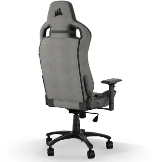 Scaun Gaming Corsair T3 Rush (2023), Textil, suport lombar Memory Foam, tetiera, Gri - Negru