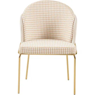 Scaun Kring Wilda, metal/material textil, Bej