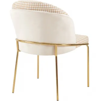 Scaun Kring Wilda, metal/material textil, Bej