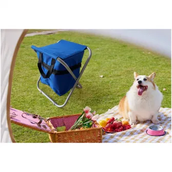 Scaunel camping pliabil cu spatiu depozitare Kring, 31x34x38 cm, navy blue