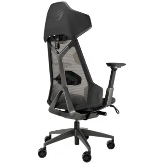 Scaung gaming ASUS ROG DESTRIER ERGO, design Cyborg, panou acustic detasabil, plasa respirabila si spuma PU