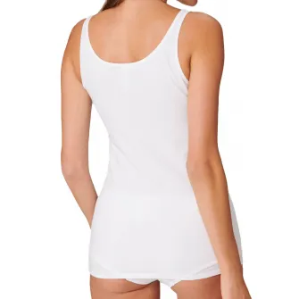 Schiesser, Set de maiouri uni cu decolteu rotunjit - 2 piese, Alb, 2XL