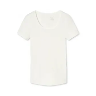 Schiesser, Tricou slim fit cu decolteu rotund, Alb, 2XL