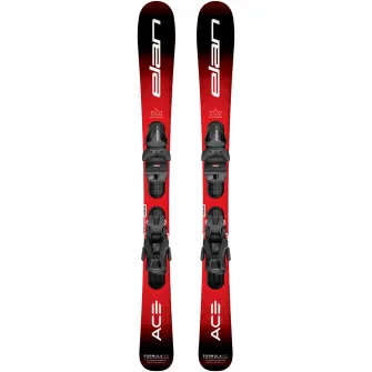 Schiuri Elan Formula Red, cu legaturi model 4.5, copii, 130cm, negru/rosu