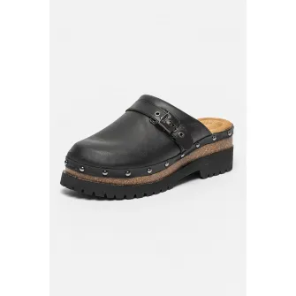 Scholl, Saboti din piele Cindy, Negru, 36