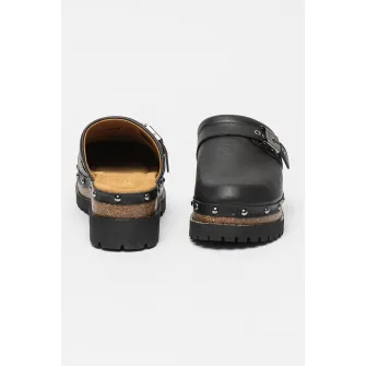 Scholl, Saboti din piele Cindy, Negru, 36