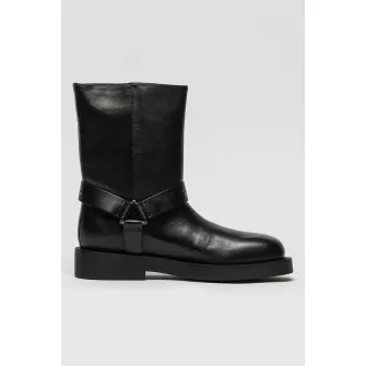 Schutz, Cizme medii din piele Keira, Negru stins, 9