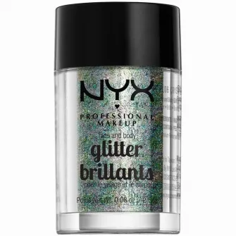 Sclipici pentru fata si corp NYX PM Face  Body Glitter 6 Crystal, 2.5 g