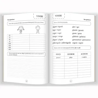 Scriere si grupuri de litere. Exersez 10 min pe zi