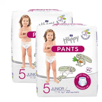 Scutece-chilotel Happy Pants Junior, 11-18 kg, 22 buc