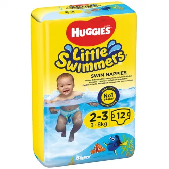 Scutece-chilotel pentru apa Huggies Little Swimmers 2-3, 3-8 kg, 12 buc
