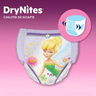 Scutece-chilotel pentru noapte Huggies DryNites 4-7 yrs, Girl, 17-30 kg, 10 buc