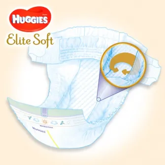 Scutece Huggies Elite Soft 1, 3-5 kg, 100 buc
