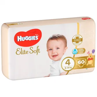 Scutece Huggies Elite Soft 4, 8-14 kg, 60 buc