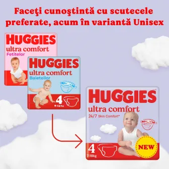 Scutece Huggies Ultra Comfort Mega Nr 4, 8-14 kg, 66 buc