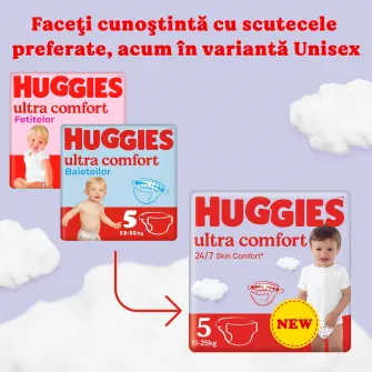 Scutece Huggies Ultra Comfort Mega Nr 5, 12-22 kg, 58 buc