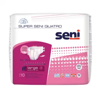 Scutece pentru adulti Seni Super Quatro, L, 10 buc