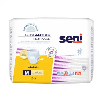 Scutece pentru adulti tip chilot Seni Active Normal, M, 10 buc