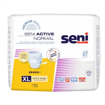 Scutece pentru adulti tip chilot Seni Active Normal, XL, 10 buc