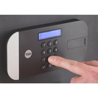 Seif electronic cu cifru Yale YSEM/400, 400x350x340 mm, metal, Negru