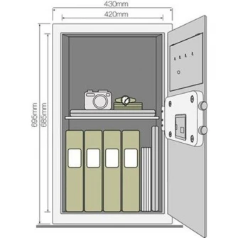 Seif electronic Extra Large Yale cu cifru YSV/695/DB1, 695x430x360 mm, otel