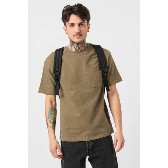 Selected Homme, Tricou lejer cu buzunar aplicat pe piept Saul, Verde masliniu, S