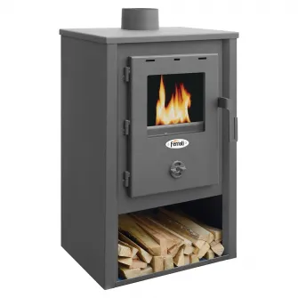 Semineu combustibil solid Ferroli Breta N, 9 kW, 2.8 kg/h, 39x46.5x74 cm