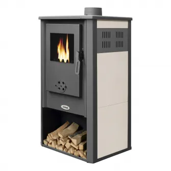 Semineu pe lemne, brichete si carbuni Ferroli Padova F, 7.7kW, 2 kg/h, 49x46x93 cm