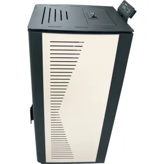 Semineu (soba ) pe peleti cu tiraj fortat Fornello Sophia Premium 11 kw, aprindere electrica, telecomanda, culoare Ivory, recomandat pentru 110 mp