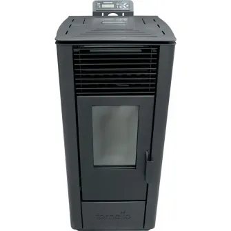Semineu (soba ) pe peleti cu tiraj fortat Fornello Sophia Premium 11 kw, aprindere electrica, telecomanda, culoare Ivory, recomandat pentru 110 mp