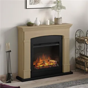 Semineu TAGU Helmi Natural Oak cu Focar Electric PowerFlame, 23 inch, FM463-OA1 + 23PF1A