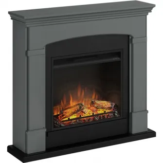 Semineu TAGU Helmi Solid Grey cu Focar Electric PowerFlame, 23 inch, FM463-GR3-23PF1A